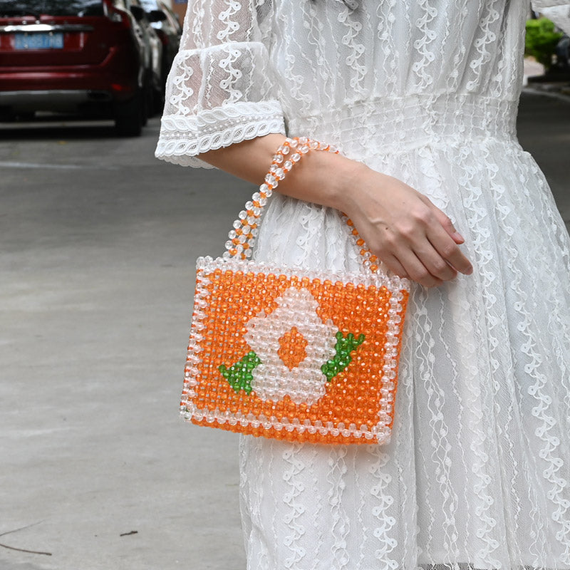Beaded Material Bag Woven Female Bag Adult Making Creative Loose Bead Jewelry Handbag