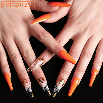 Assemble Ballet Nails Trapezoidal Coffin Fake Nails
