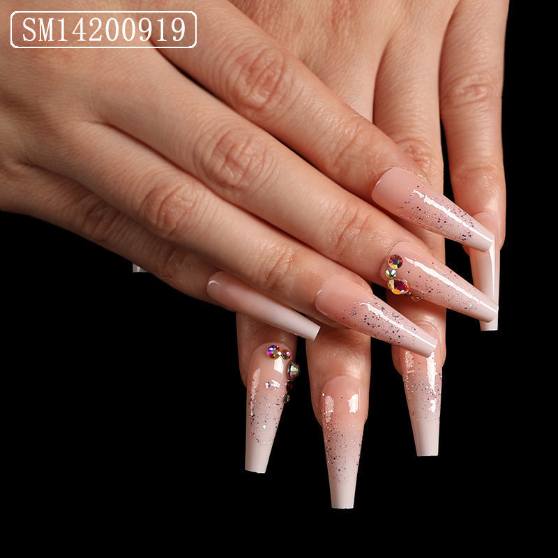 Assemble Ballet Nails Trapezoidal Coffin Fake Nails