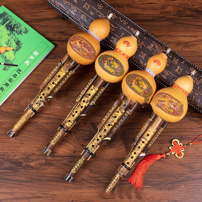 Natural purple bamboo gourd silk c-adjusted b-adjusted adult children student beginner musical instrument