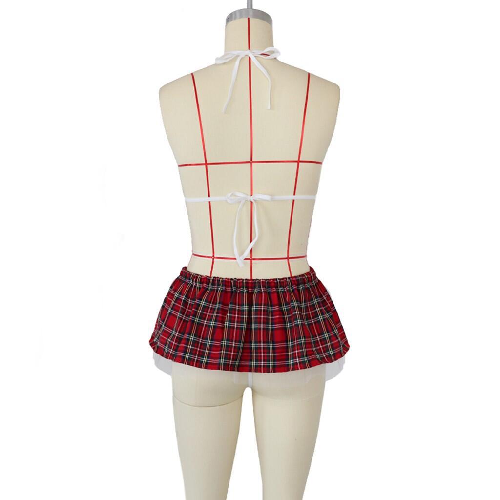 3PC Women Sexy Bow Underwear Pajamas Lingerie Uniform