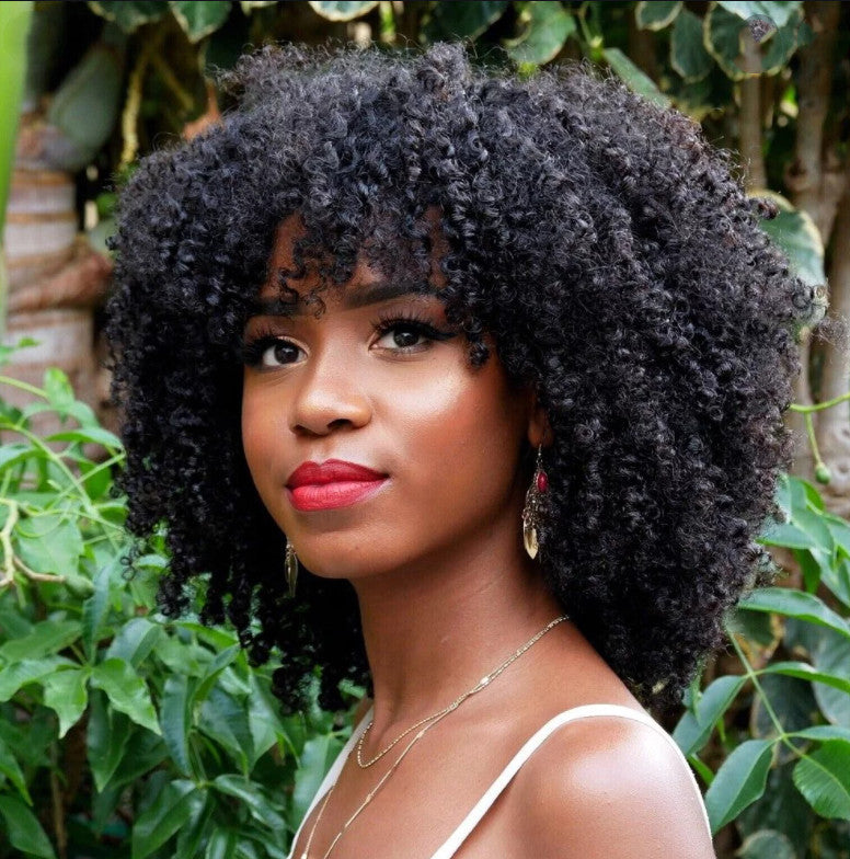 European American Short Curly Wig