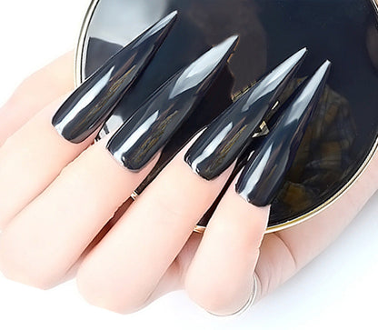 Fashion Electroplating Mirror Black Nail Glitter