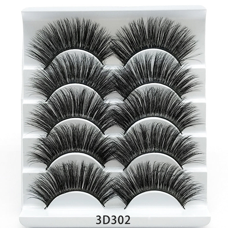 3D Mink False Eyelashes Set: 5 Pairs