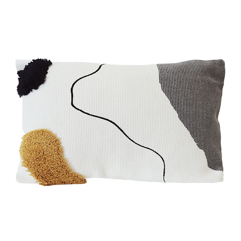 Abstract Line Tufted Throw Pillow