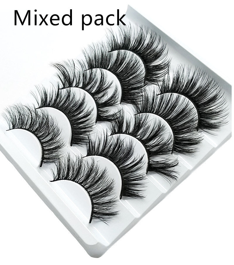 3D Mink False Eyelashes Set: 5 Pairs