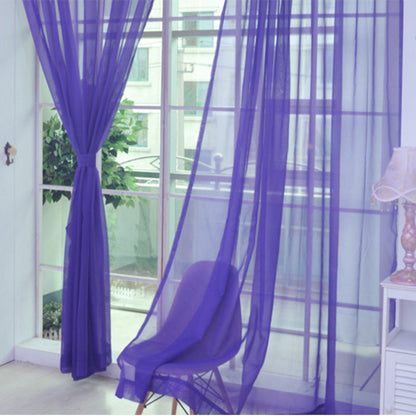 Solid Tulle Modern Sheer Curtains