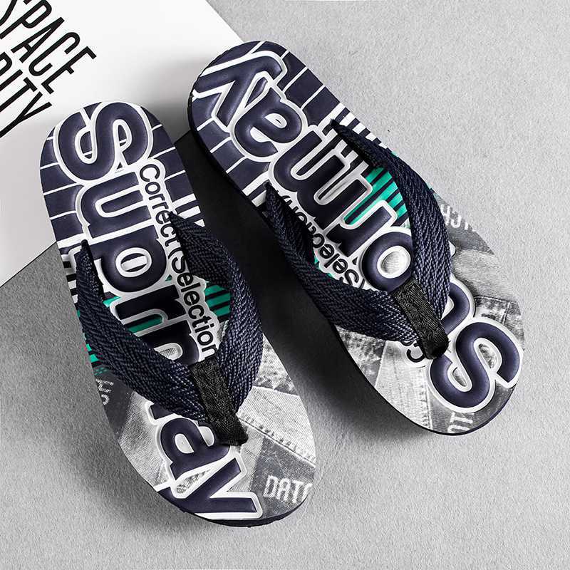 Slippers Men's Korean Style Beach Tide Drags Fashion Outer Wear All-match Non-slip Flip Flops Men
