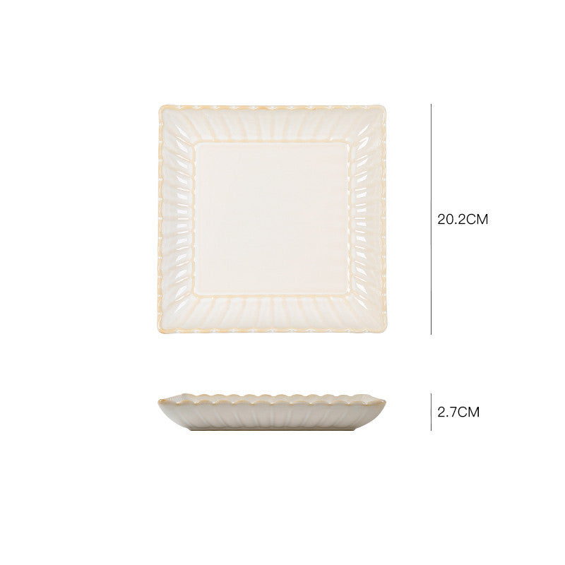 Nordic Ceramic Steak Plate Breakfast Tableware