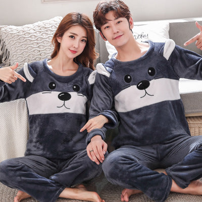 Plus Size Couple Plus Fertilizer Plus 200 Kg Plus Velvet Velvet Pajamas Women