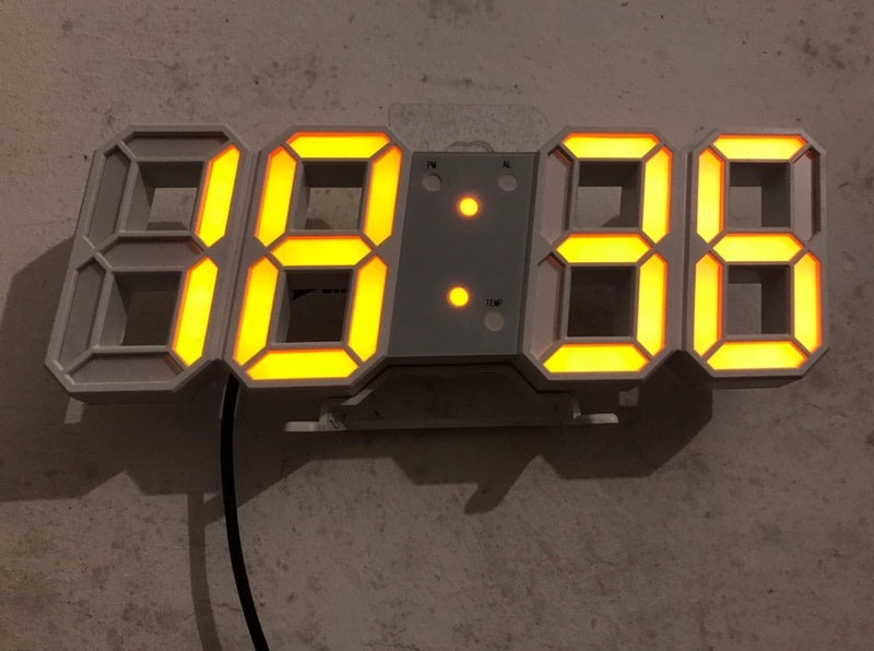 3D LED Digital Wall Clock