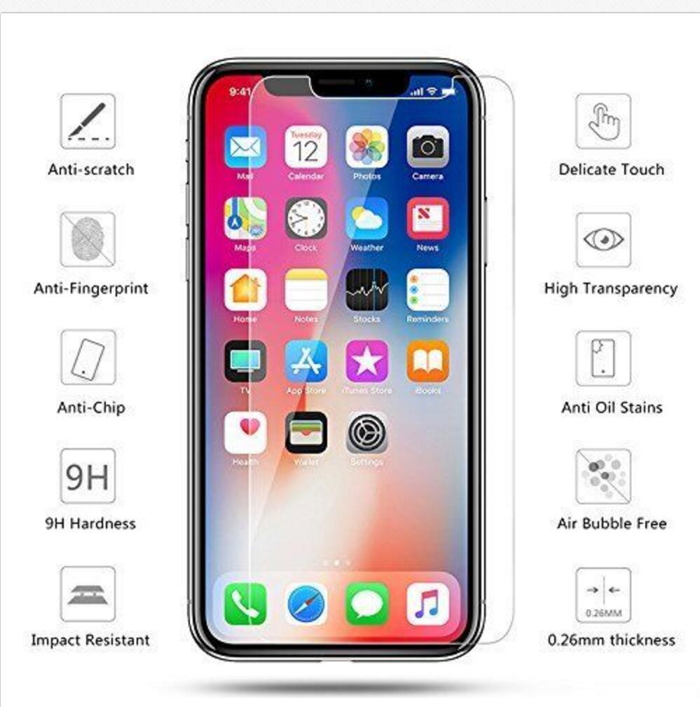 Tempered Glass Protector for iPhone 12 11 XS Max 7 8 6