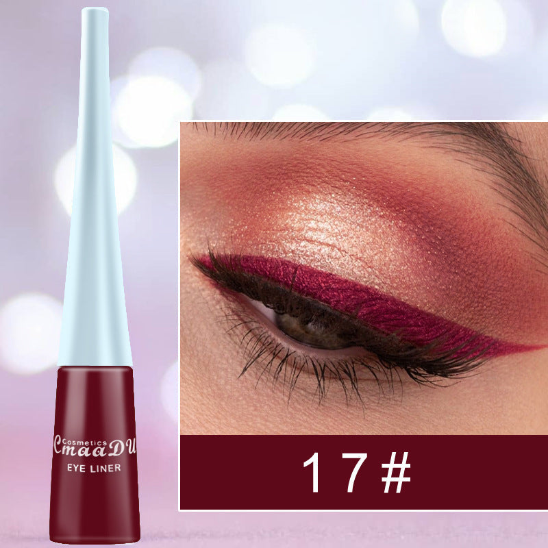 17-Color Matte Liquid Eyeliner: Quick-Drying, Long-Lasting, Non-Blooming