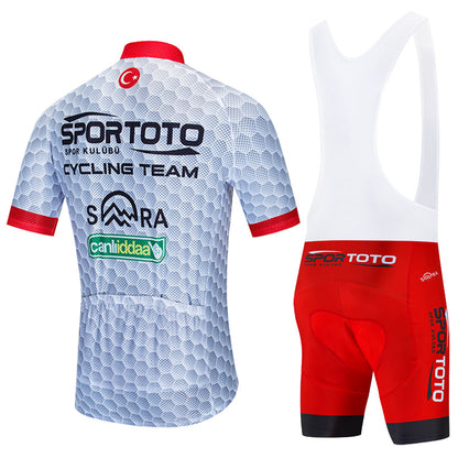 Short-Sleeved Bib Cycling Jersey Suit