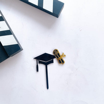 Graduation Cake Topper Acrylic Letter Flag