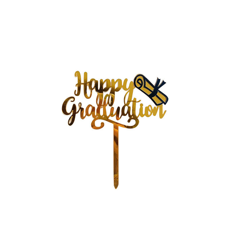 Graduation Cake Topper Acrylic Letter Flag