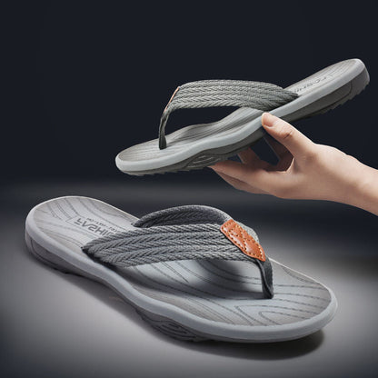 Men's Fashion Non-Slip Deodorant Beach Slippers Men's Personalized Flip Sandals