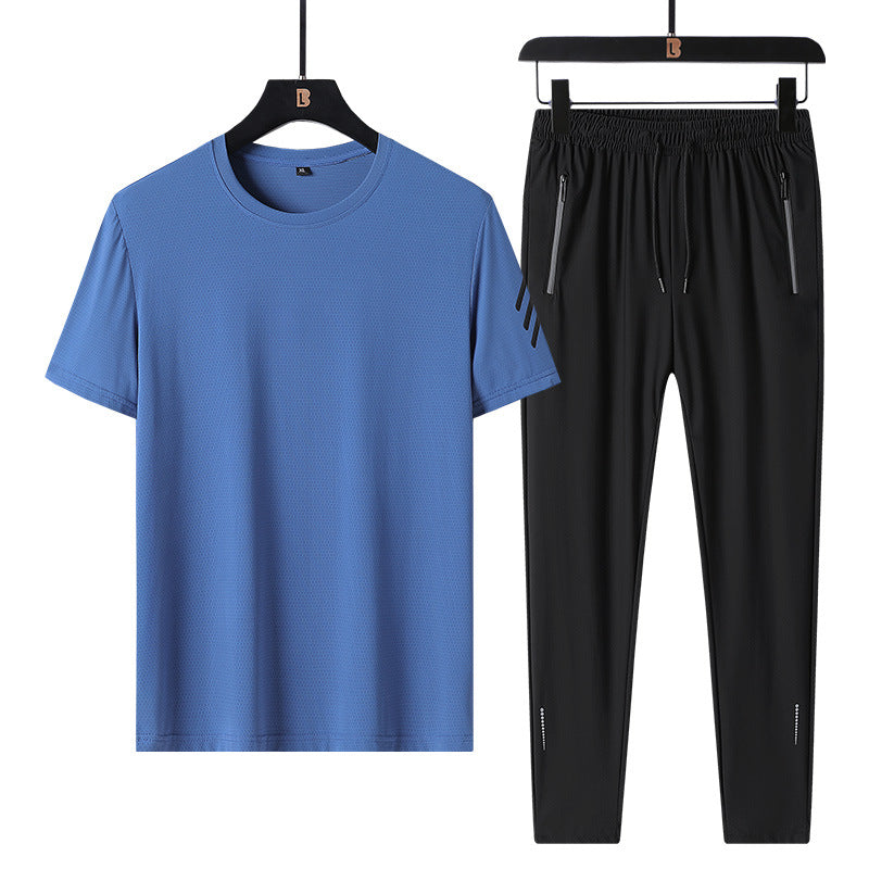 Short-sleeved Trousers Ice Silk Sportswear Plus Size
