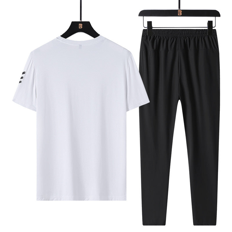 Short-sleeved Trousers Ice Silk Sportswear Plus Size