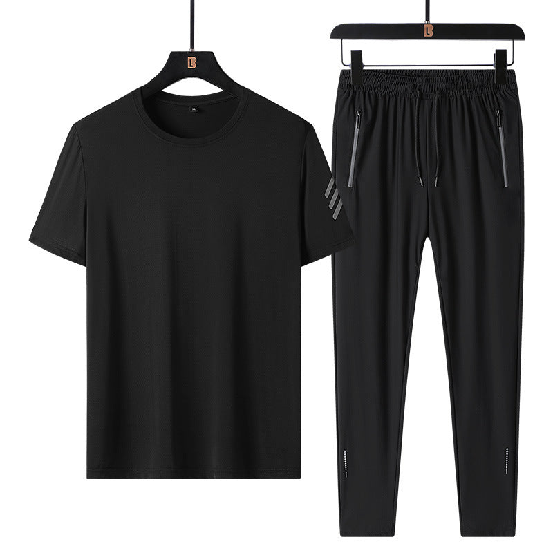 Short-sleeved Trousers Ice Silk Sportswear Plus Size