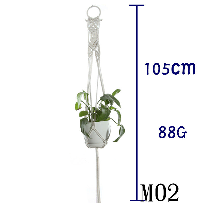 Beige Cotton Rope Plant Hanger