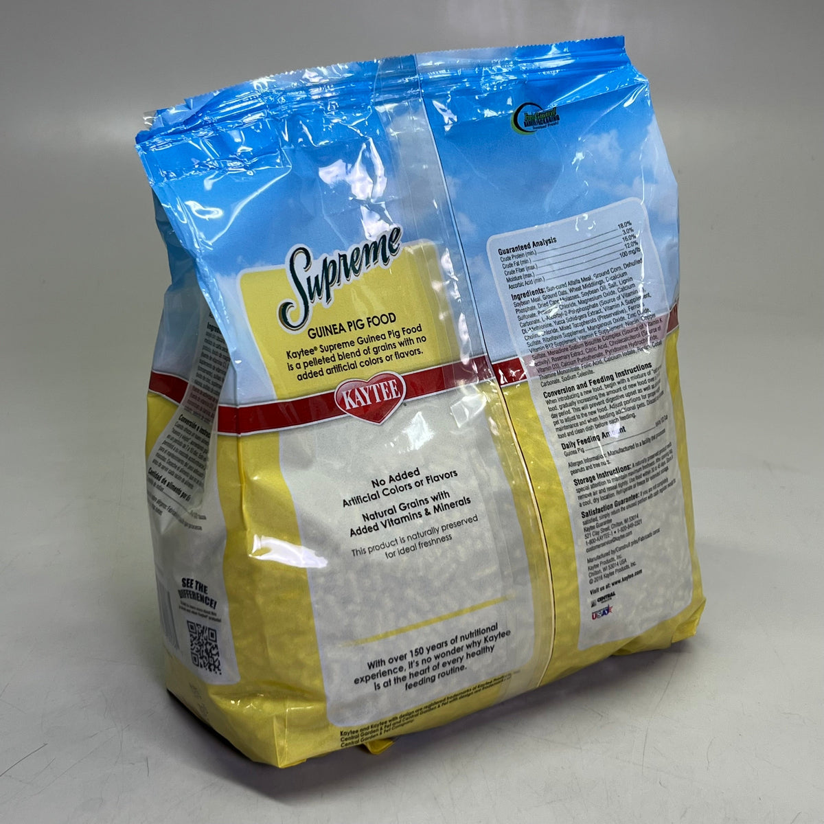 KAYTEE (2 PACK) Supreme Guinea Pig Food 5Lbs BB 01/01/2026
