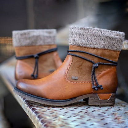Chunky heel side zipper booties