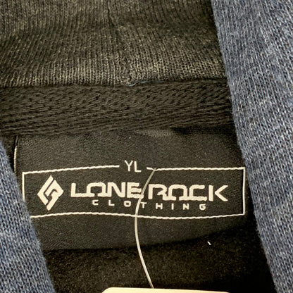 LONEROCK Helen Georgia Pull Over Hoodie Youth Large Indigo Heather