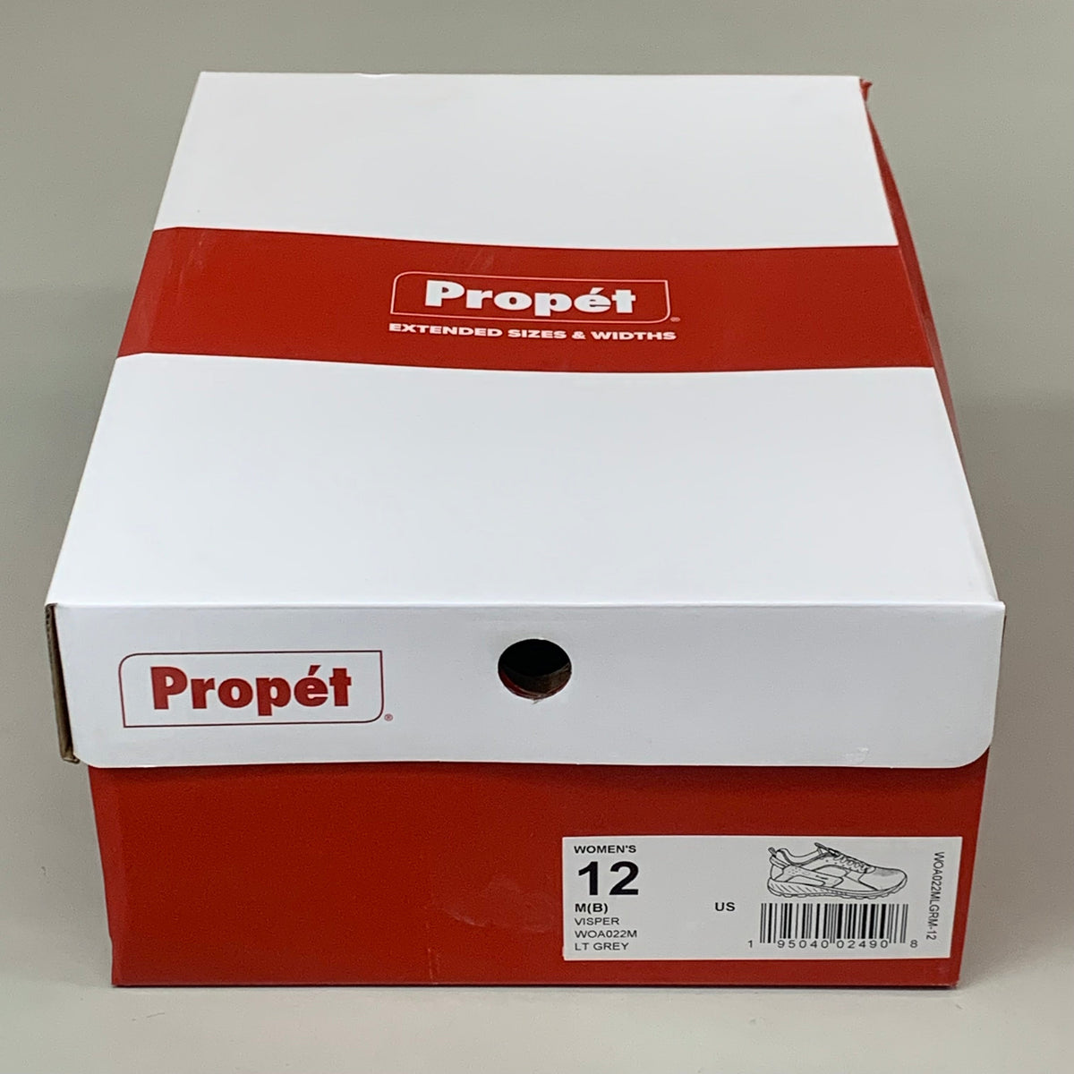 PROPET Visper Diabetic Hiking Sneaker Orthotic M(B) Women's SZ 12 LT Grey WOA022MLGRM-12