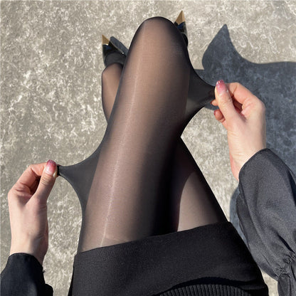 High Elastic Water Light Horse Oil Socks Reflective Women