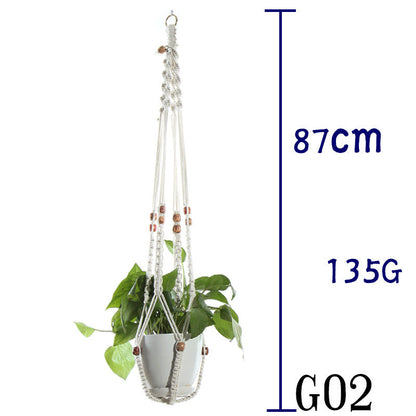 Beige Cotton Rope Plant Hanger