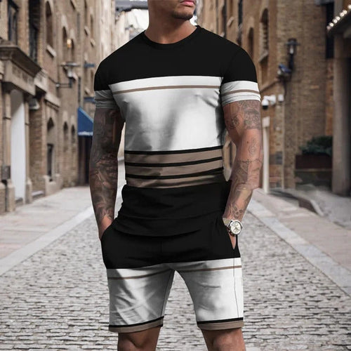 Short Sleeve PU Casual Multicolor Sportswear Suit