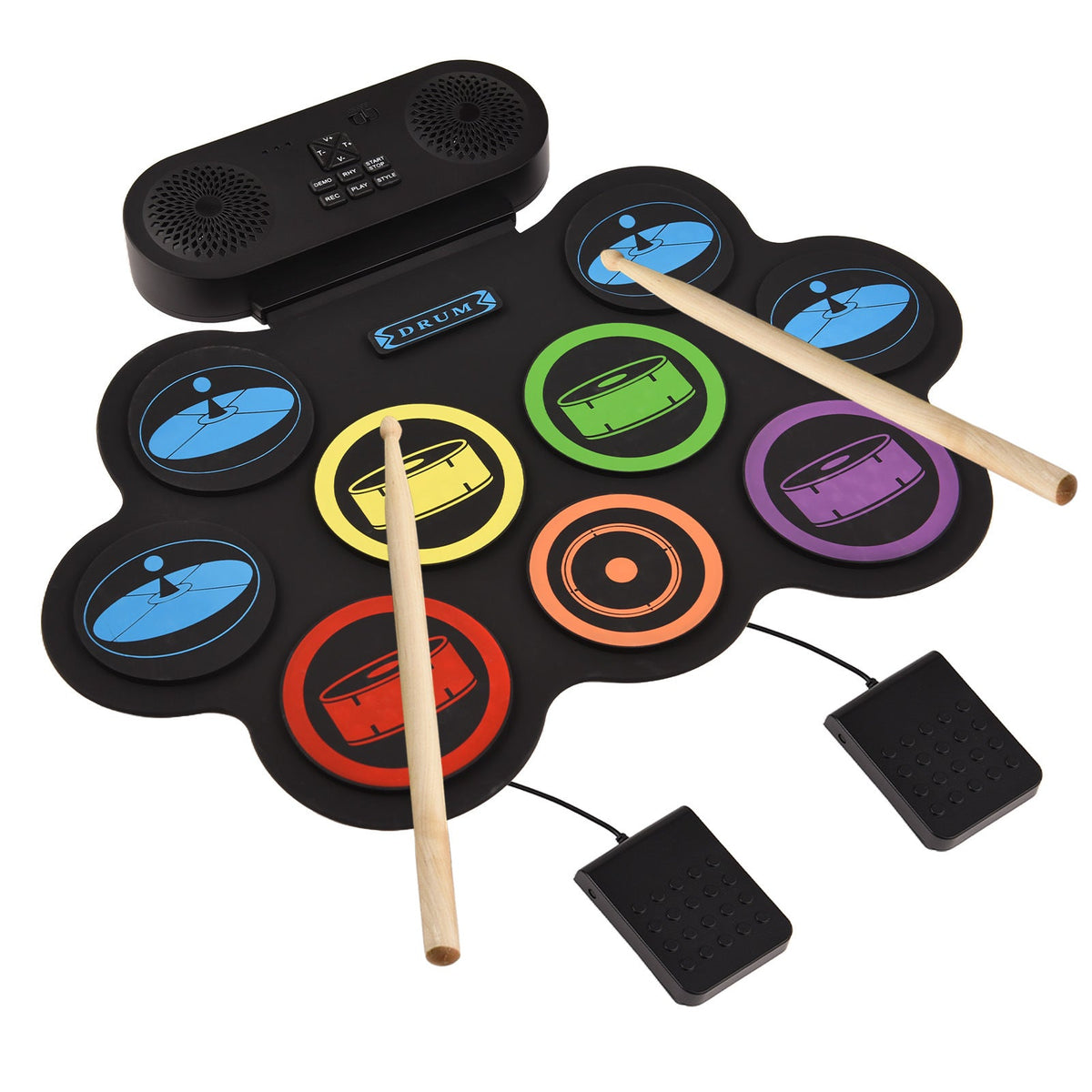 Portable Percussion Instrument Silicone Jazz Drum Set