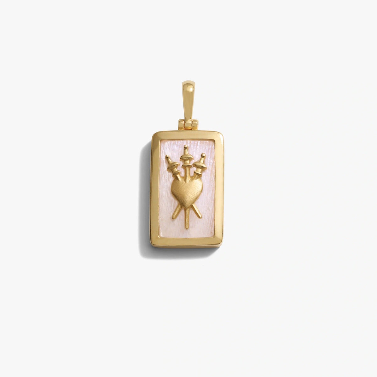 Golden Heart Angel Key Octagram Pendant