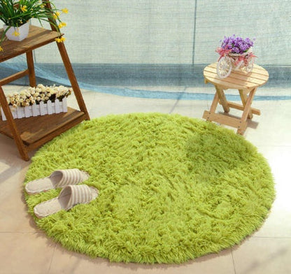 Fluffy Round Faux Fur Rug