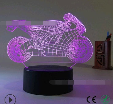 LED 3D Owl Touch Table Lamp Colorful