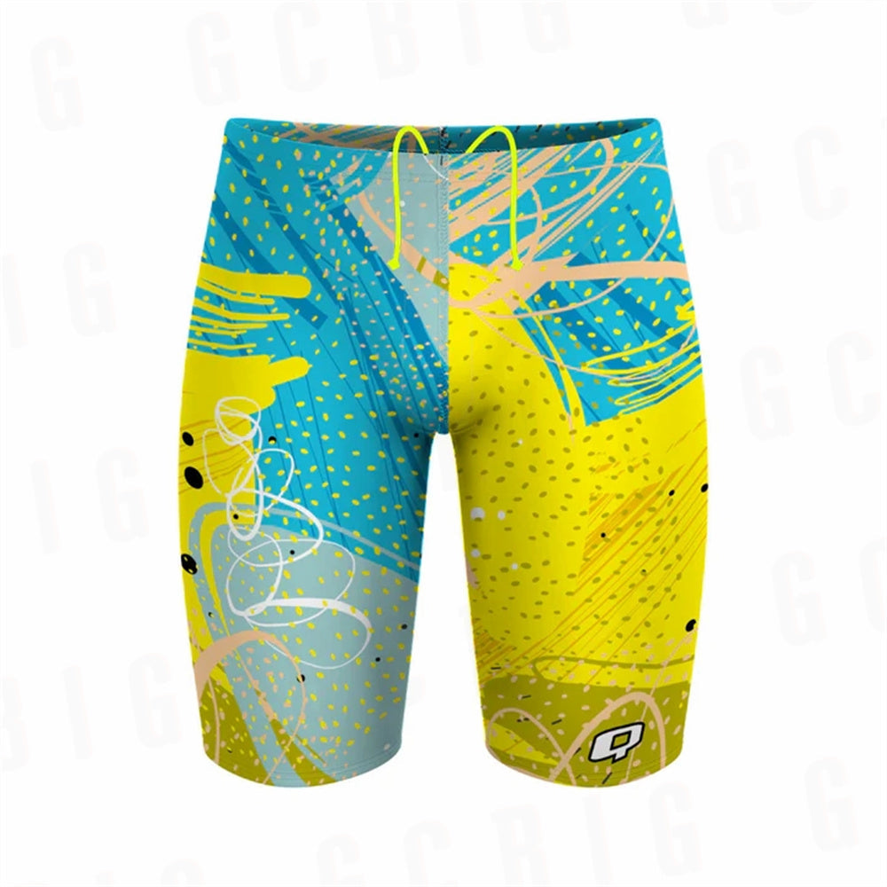 Men's Flat-crease Swim Trunks, Quick-drying Beach Shorts