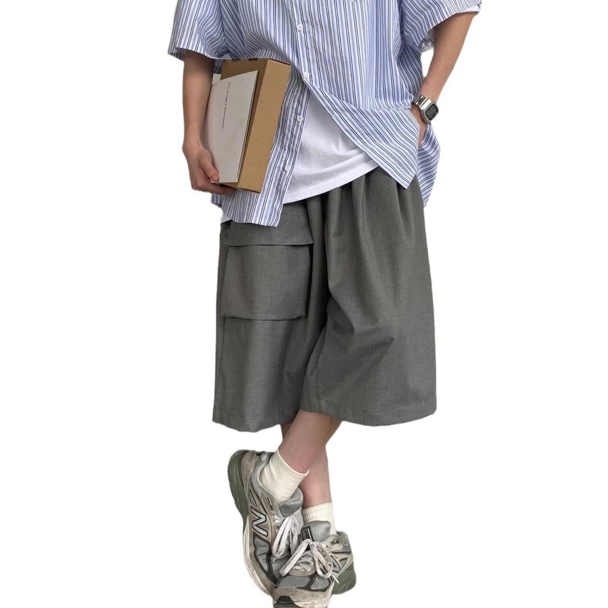 Japanese Retro Simple Casual Shorts Men