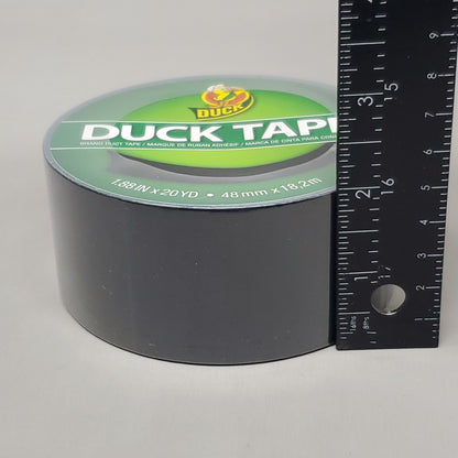 SHURTAPE DUCK TAPE 6 Rolls of Black Duct Tape 1.88" X 20 YD 1265013