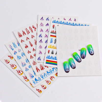 Nail Flame Polish Glue Sticker Decoration Small Pattern