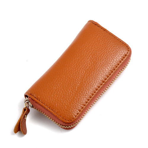 Leather men's card holder car key case
