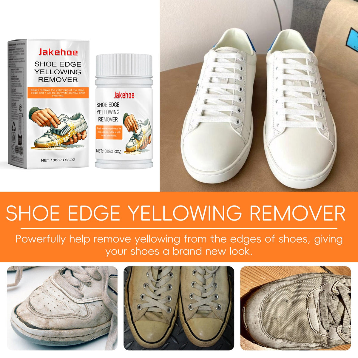 Little White Shoe Cleaner, Small White Shoes Sneakers Clean Upper Dirt Yellow Edge Brightening White Cleaning Lotion