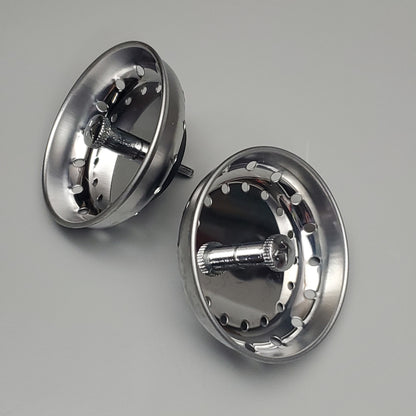 KEENEY 2 PK Strainer Baskets Fixed Post Stainless Steel Finish 3.5" K22022 (New)