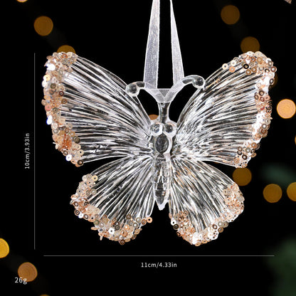 Christmas Decorations Sequined Acrylic Pendant