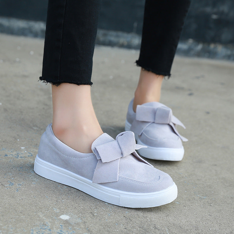 Bow canvas shoes