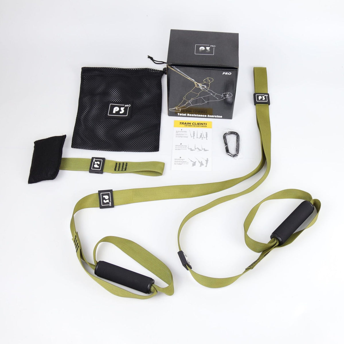 Suspension Training Strap - Adjustable, Wall Mount, Professional (TRX-style)