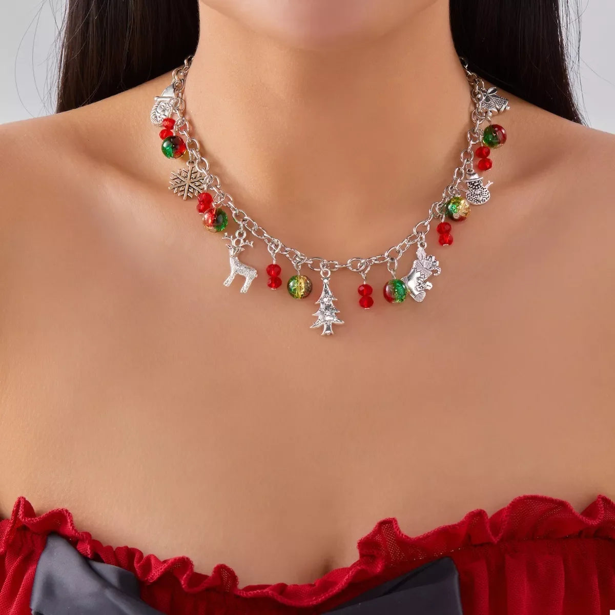 Christmas Themed Charm Necklace