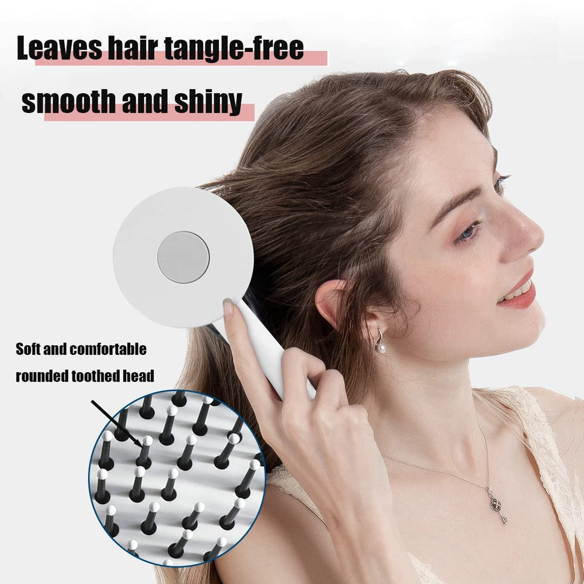 Self-Cleaning Anti-Static Massage Brush