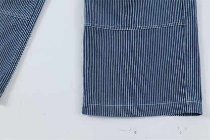 Vertical Stripes Casual Working Pants Men