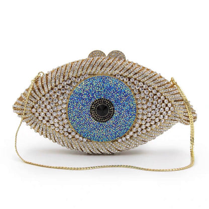 Women's bag eye diamond evening bag
